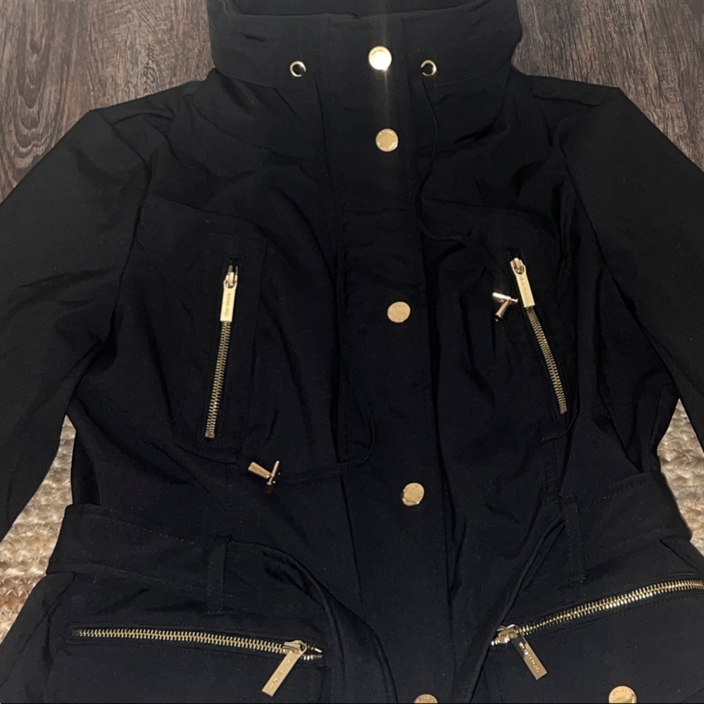 NWT Michael Kors Black Utility Jacket with Gold Accents - Picture 5 of 5